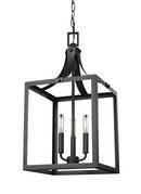 Visual Comfort & Co. Generation Lighting Black 180W 3-Light Candelabra E-12 LED Torpedo Medium Hall or Foyer Lighting 