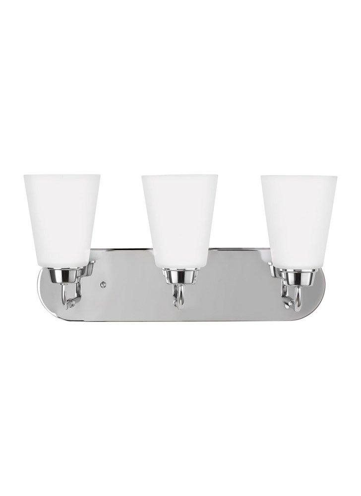 Visual Comfort & Co. Generation Lighting Chrome THREE LIGHT WALL / BATH 