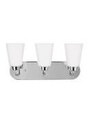 Visual Comfort & Co. Generation Lighting Chrome THREE LIGHT WALL / BATH 
