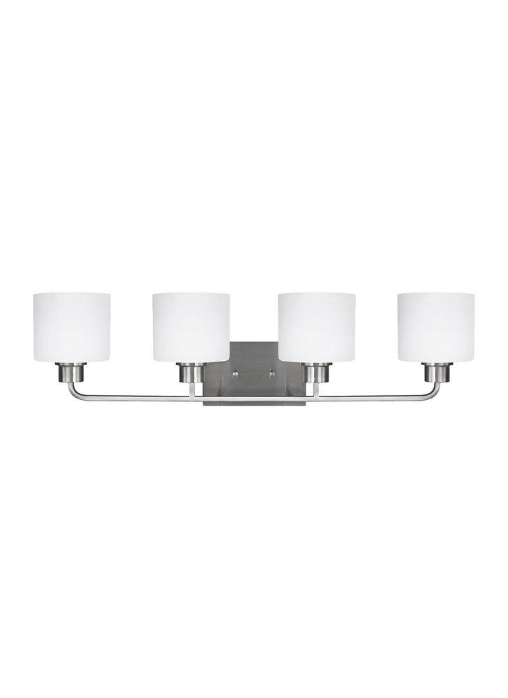 Visual Comfort & Co. Generation Lighting Brushed Nickel FOUR LIGHT WALL / BATH 