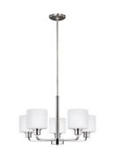Visual Comfort & Co. Generation Lighting Brushed Nickel FIVE LIGHT CHANDELIER 