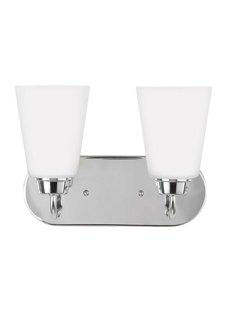 Visual Comfort & Co. Generation Lighting Chrome TWO LIGHT WALL / BATH 