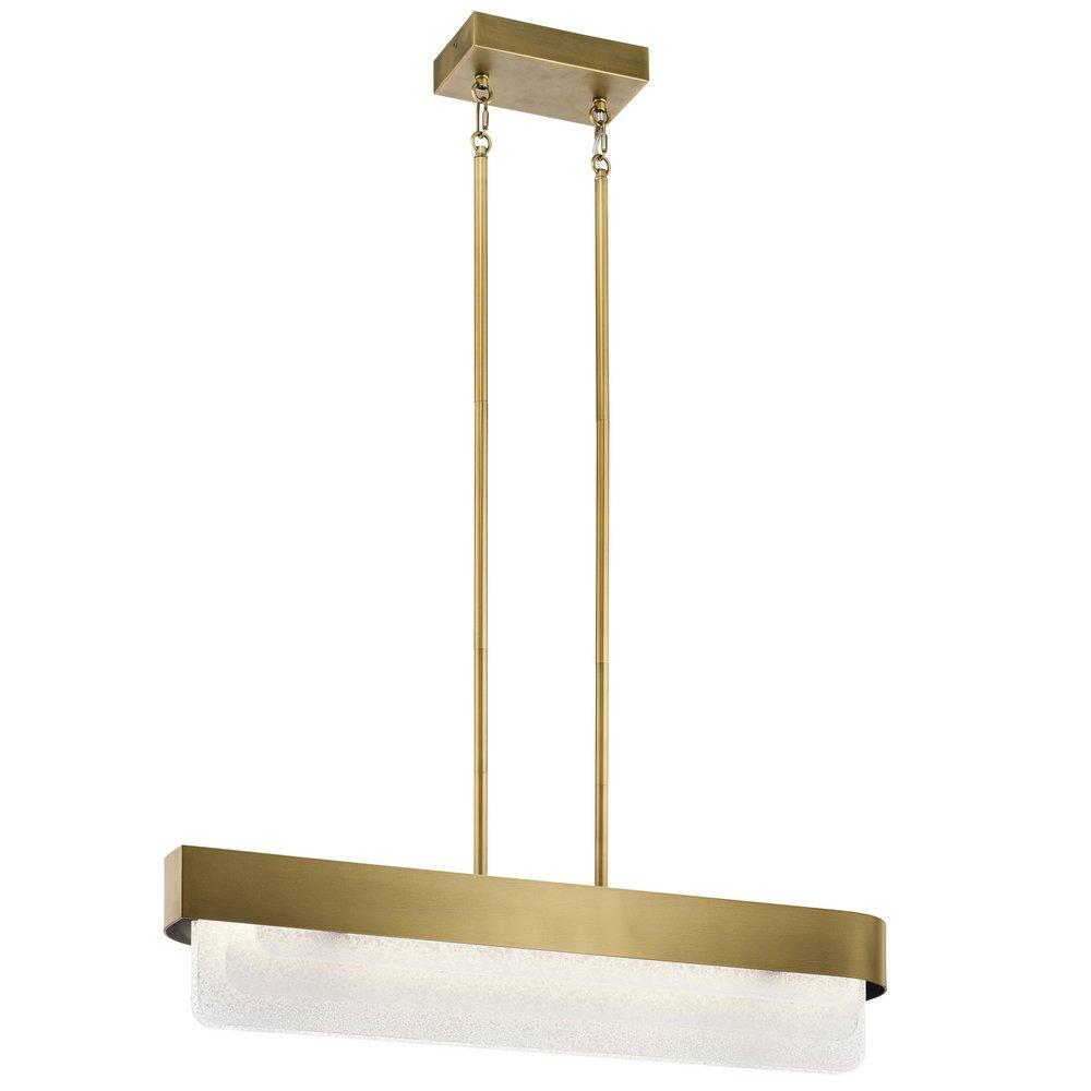 Kichler Lighting Natural Brass 32W 2-Light LED Linear Chandelier 