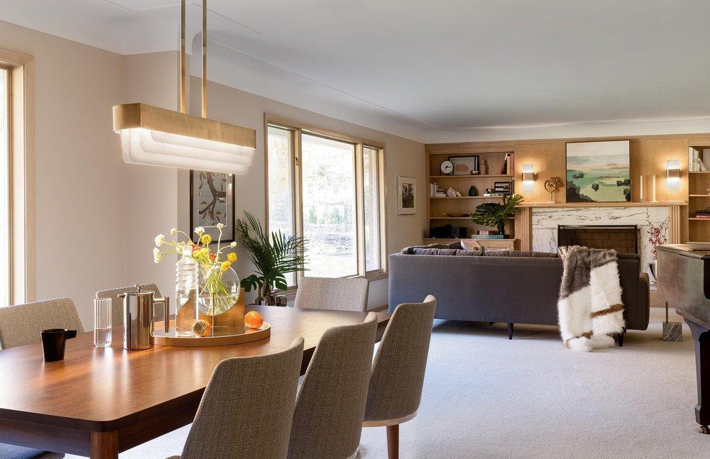 Kichler Lighting Natural Brass 32W 2-Light LED Linear Chandelier 