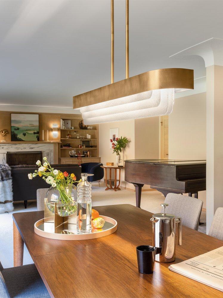 Kichler Lighting Natural Brass 32W 2-Light LED Linear Chandelier 