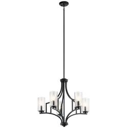 60W 5-Light Chandelier in Distressed Black