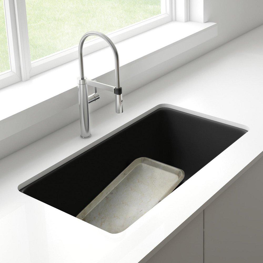 BLANCO Anthracite 33 x 18 in. No Hole Composite Double Bowl Undermount Kitchen Sink 