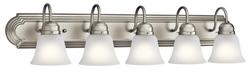 100W 5-Light Medium E-26 Incandescent Vanity Fixture in Brushed Nickel