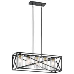 60W 5-Light Chandelier in Black