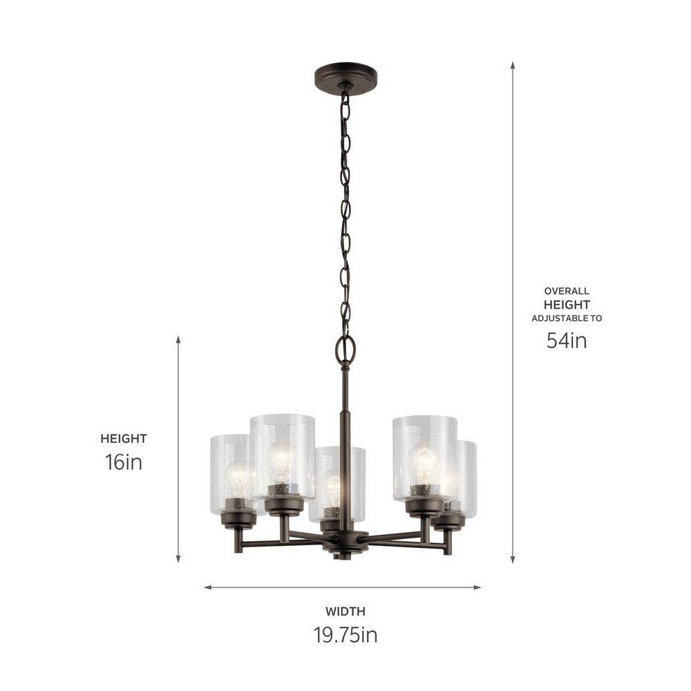 Kichler Lighting Olde Bronze 75W 5-Light Medium Chandelier 