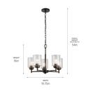 Kichler Lighting Olde Bronze 75W 5-Light Medium Chandelier 