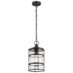 1-Light Medium E-26 Base Outdoor Pendant in Anvil Iron