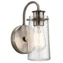 5 x 9-1/2 in. 60W 1-Light Medium E-26 Incandescent Wall Sconce in Classic Pewter
