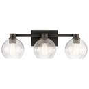 Kichler Lighting Olde Bronze 24-1/2 x 8-1/4 in. 225W 3-Light Medium E-26 Incandescent Vanity Fixture with Clear Glass 