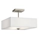 Kichler Lighting Brushed Nickel 75W 3-Light Medium E-26 Incandescent Semi-Flush Mount Ceiling Fixture 