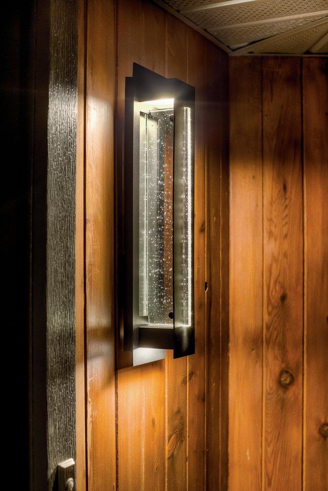 Kichler Lighting Textured Black 15W 2-Light Integrated LED Outdoor Wall Sconce 