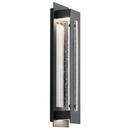 15W 2-Light Integrated LED Outdoor Wall Sconce in Textured Black