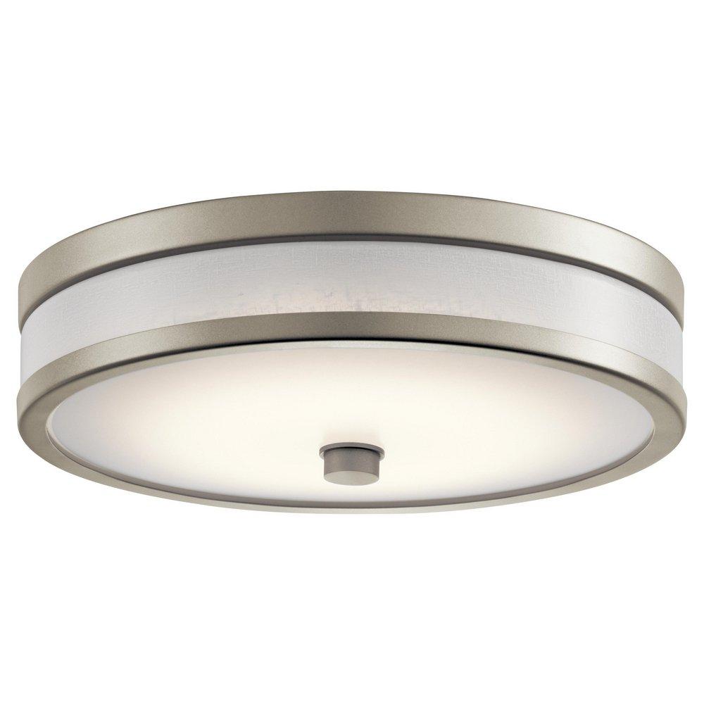 Kichler Lighting Brushed Nickel 3-3/4 x 12 in. 19W 1-Light LED Flush Mount Ceiling Fixture 