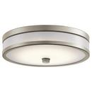 3-3/4 x 12 in. 19W 1-Light LED Flush Mount Ceiling Fixture in Brushed Nickel