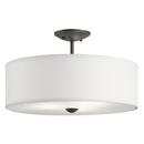 75W 3-Light Medium E-26 Incandescent Semi-Flush Mount Ceiling Fixture in Olde Bronze