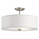 Kichler Lighting Brushed Nickel 75W 3-Light Medium E-26 Incandescent Semi-Flush Mount Ceiling Fixture 