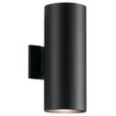 Kichler Lighting Black 120W 2-Light Medium E-26 Incandescent Outdoor Wall Sconce 