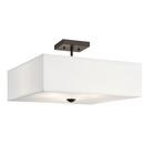 Kichler Lighting Olde Bronze 75W 3-Light Medium E-26 Incandescent Semi-Flush Mount Ceiling Fixture 