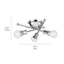 Kichler Lighting Chrome 3-Light Flush Mount Ceiling Fixture 