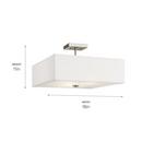 Kichler Lighting Brushed Nickel 75W 3-Light Medium E-26 Incandescent Semi-Flush Mount Ceiling Fixture 