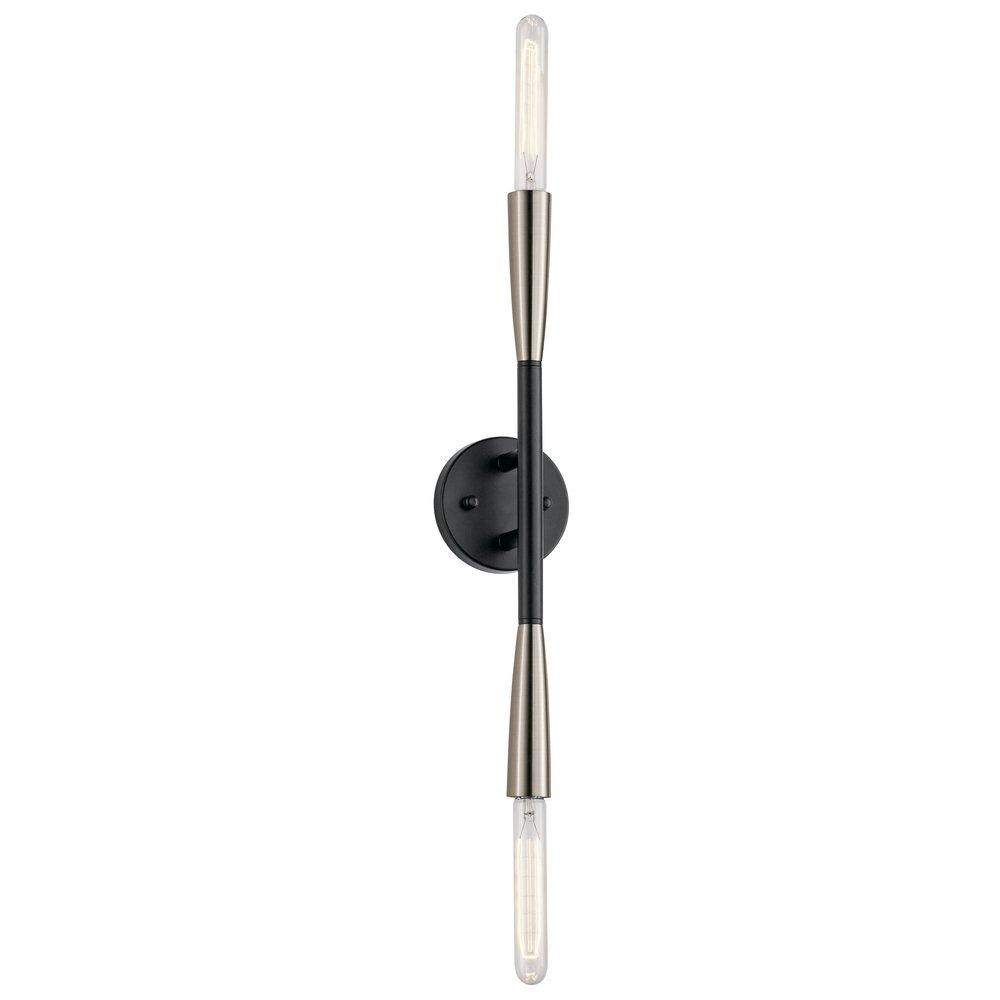 Kichler Lighting Black 60W 2-Light Medium E-26 Incandescent Wall Sconce 