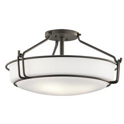 75W 4-Light Medium E-26 Incandescent Semi-Flush Mount Ceiling Fixture in Olde Bronze