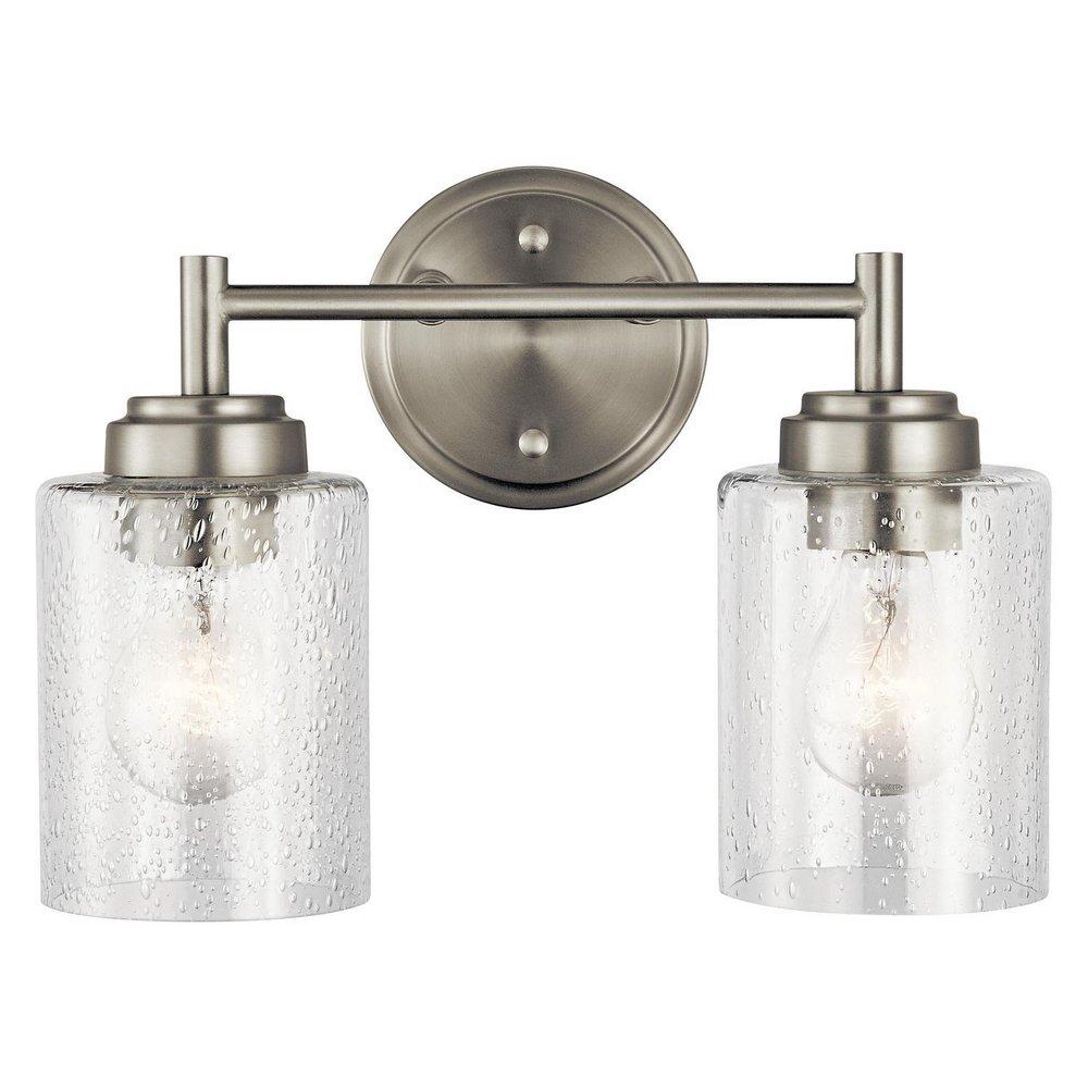 Kichler Lighting Brushed Nickel 75W 2-Light Medium E-26 Incandescent Vanity Fixture 