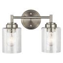 Kichler Lighting Brushed Nickel 75W 2-Light Medium E-26 Incandescent Vanity Fixture 