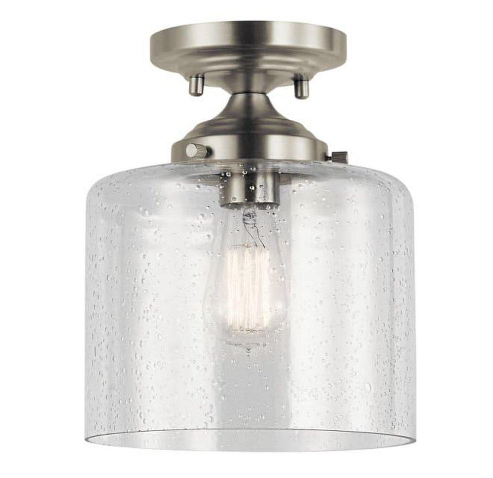 Kichler Lighting Brushed Nickel 75W 1-Light Medium E-26 Incandescent Semi-Flush Mount Ceiling Fixture 