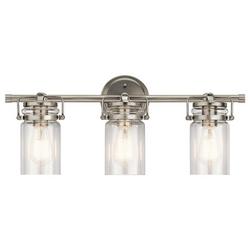 75W 3-Light Medium E-26 Incandescent Vanity Fixture in Brushed Nickel