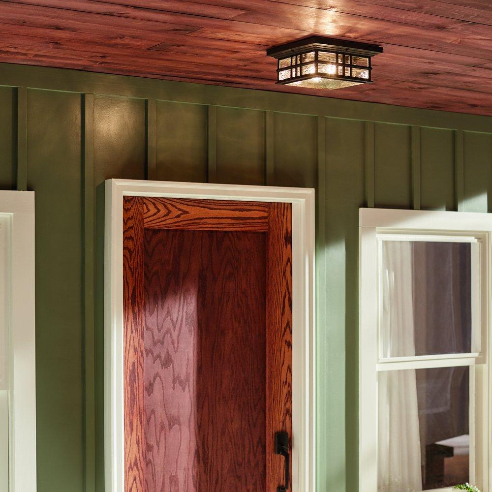 Kichler Lighting Olde Bronze 75W 2-Light Medium E-26 Incandescent Outdoor Ceiling Fixture 