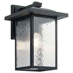 100W 1-Light Medium E-26 Incandescent Outdoor Wall Sconce in Textured Black
