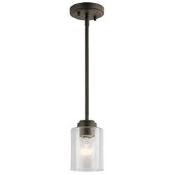 75W 1-Light Medium E-26 Incandescent Pendant Light in Olde Bronze