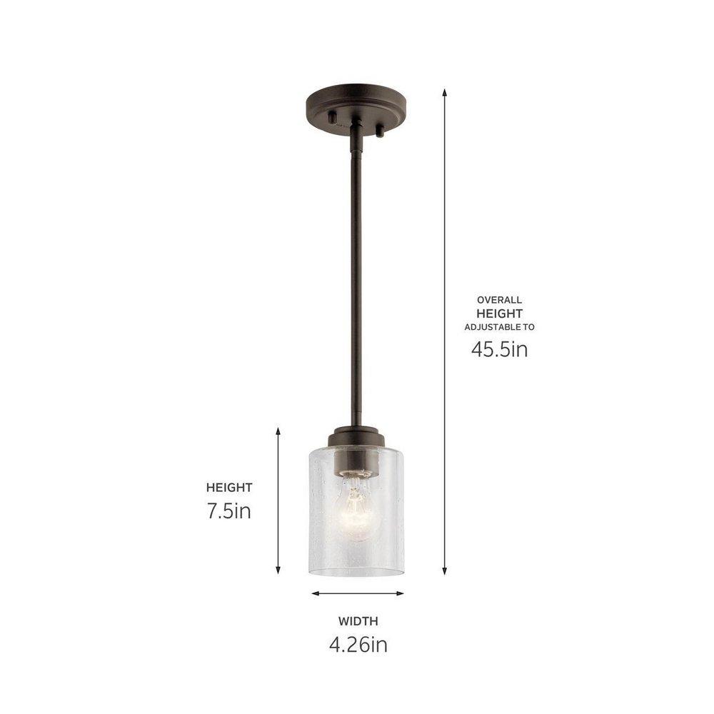 Kichler Lighting Olde Bronze 75W 1-Light Medium E-26 Incandescent Mini Pendant 