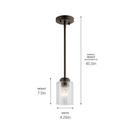 Kichler Lighting Olde Bronze 75W 1-Light Medium E-26 Incandescent Mini Pendant 