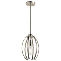 75W 1-Light Medium E-26 Incandescent Pendant in Brushed Nickel