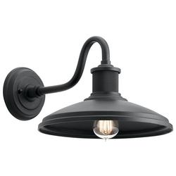 100W 1-Light Medium E-26 Incandescent Outdoor Wall Sconce in Textured Black