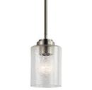 75W 1-Light Medium E-26 Incandescent Mini Pendant in Brushed Nickel