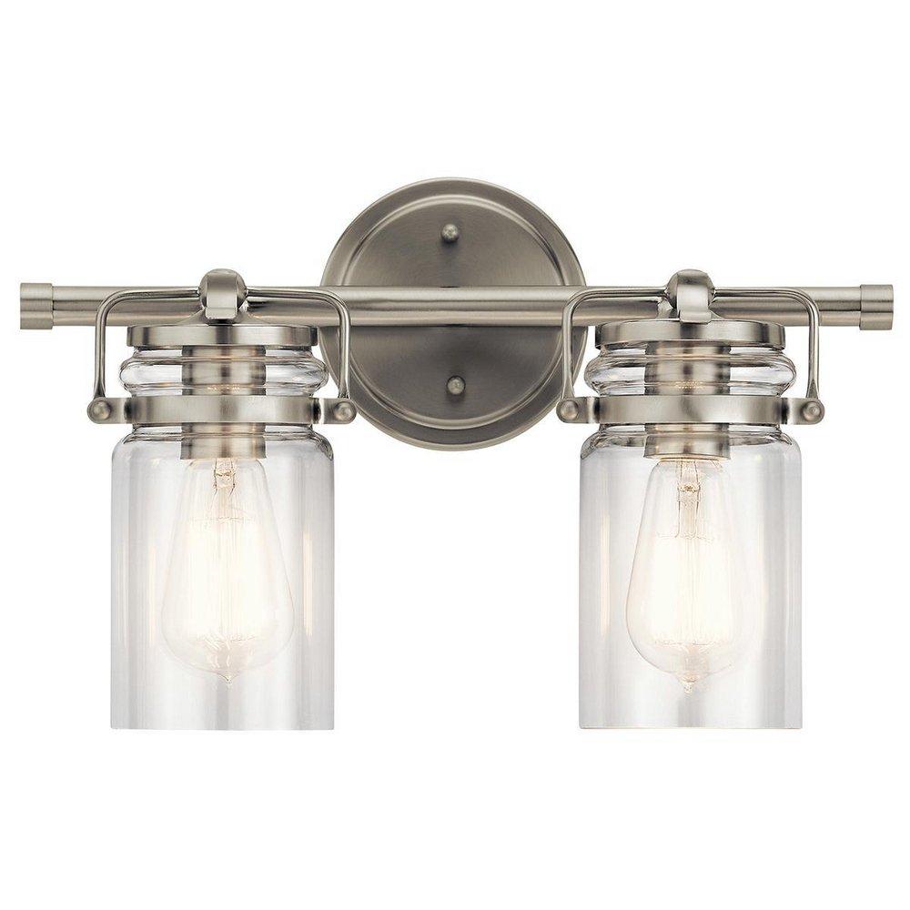 Kichler Lighting Brushed Nickel 75W 2-Light Medium E-26 Incandescent Vanity Fixture 