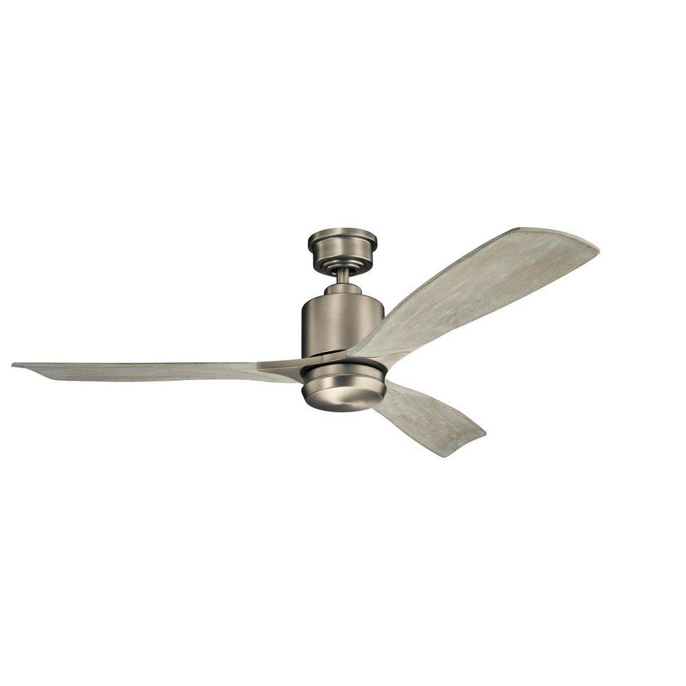 Kichler Lighting Antique Pewter 17W 3-Blade LED Ceiling Fan with 52 in. Blade Span 