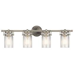 75W 4-Light Medium E-26 Incandescent Vanity Fixture in Brushed Nickel