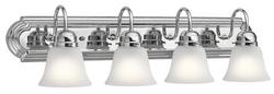 400W 4-Light Medium E-26 Incandescent Bath Light in Polished Chrome