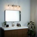 Kichler Lighting Brushed Nickel 30 x 9-1/4 in. 300W 4-Light Medium E-26 Incandescent Vanity Fixture with Clear Seeded Glass 