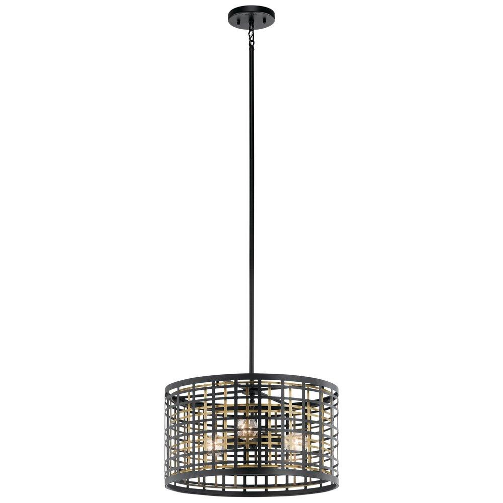 Kichler Lighting Black 75W 3-Light Medium E-26 Incandescent Pendant 