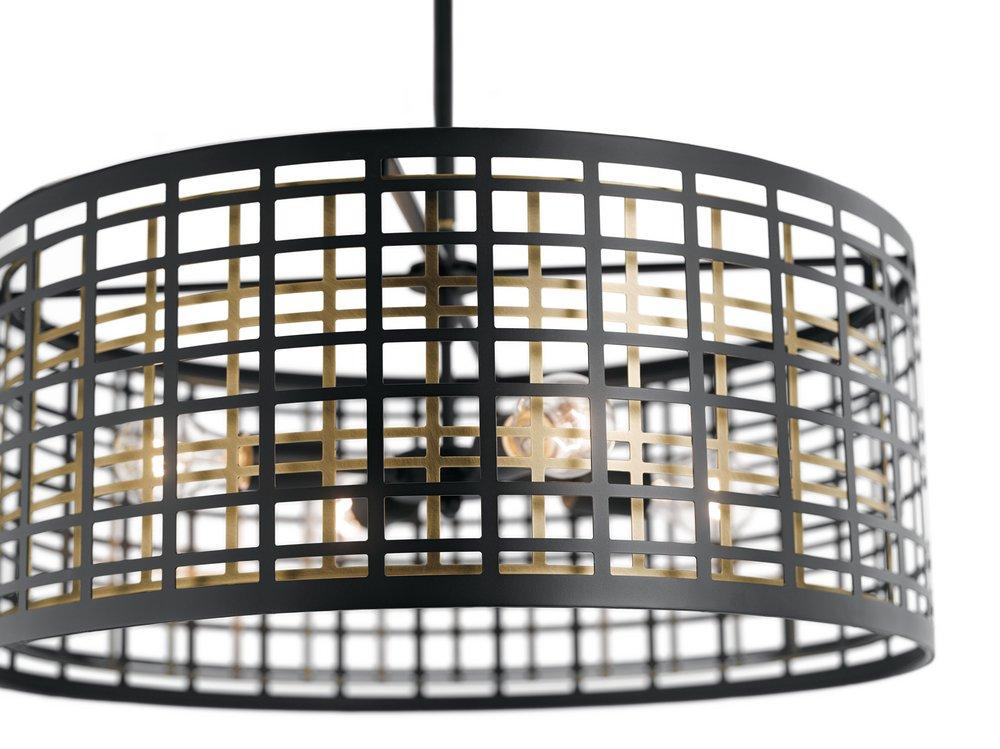 Kichler Lighting Black 5 in. 60W 4-Light Medium E-26 Pendant 